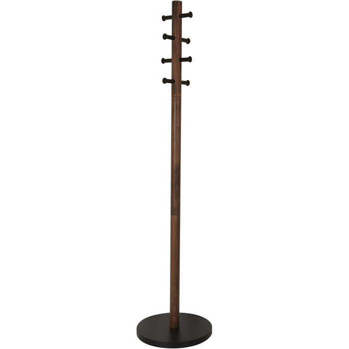 Umbra Pillar Coat Rack with Stool, Default_no_Selection_Value, White/Natural, One Size (Black/Walnut, Coat Rack)