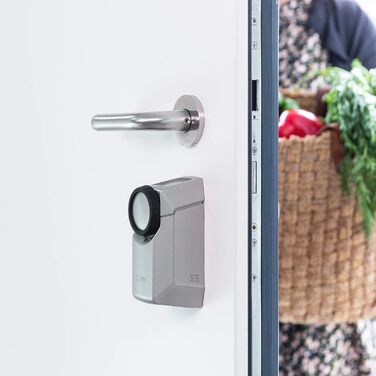 Електронний замок ABUS HomeTec Pro Bluetooth CFA3100 для вхідних дверей, відкриття через додаток, з контролем доступу, білий