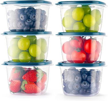 Контейнери для їжі EFISH 20 шт. з кришкою, прямокутні, пластикові, 500 мл, для школи, роботи, подорожей