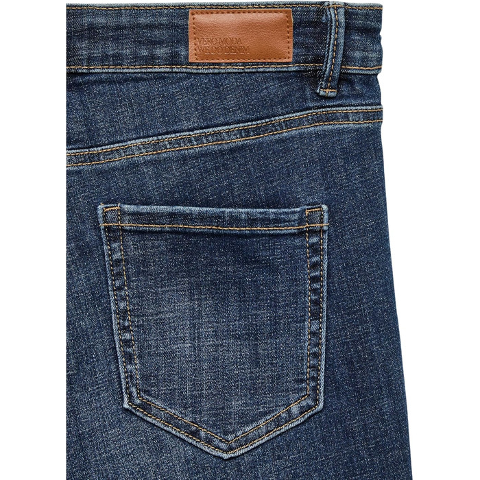 Джинси жіночі VERO MODA VMFLASH, середньої посадки, розкльошені, L/32L, темно-синій денім