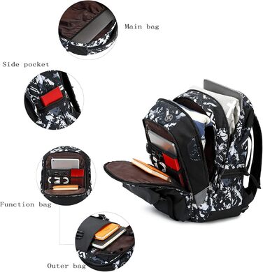 Шкільний рюкзак для хлопчика та дівчинки-підлітка, водонепроникний, 5-13 клас, 8-16 років, сірий