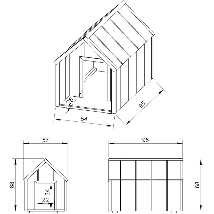 Будка для собак Outdoor маленьких порід – дерев'яна будка для собак, водостійкий дах 76 x 99 x H80 см, розмір S, Timbela M401-1, розмір M, 76x99xH80cm, натуральне дерево (розмір M, 57x95xH68cm, LP SmartSide дерев'яні панелі)