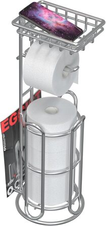 Тримач туалетного паперу TreeLen Mega Roll з нержавіючої сталі, тримач серветок та журналів, хромований, на 4 рулони