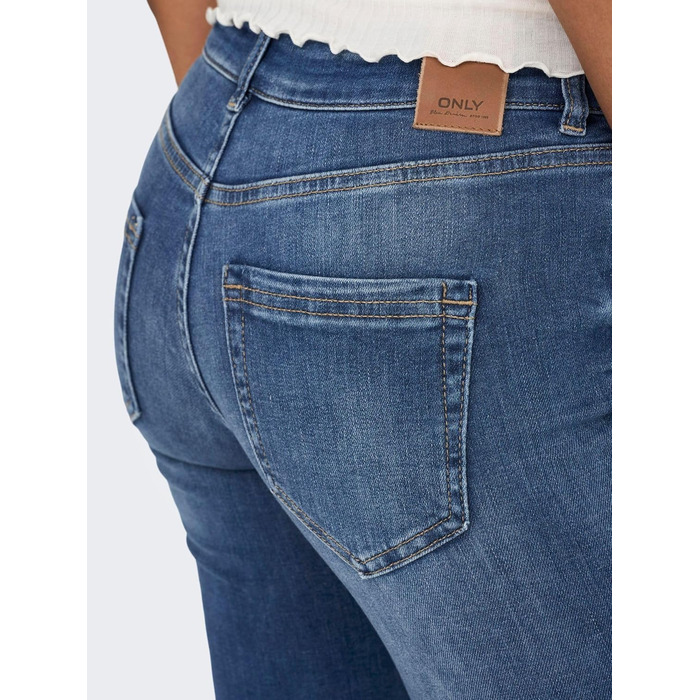 Джинси жіночі кльош ONLBLUSH середньої посадки, синій денім, розмір M/30L