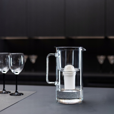 Скляний фільтраційний глечик Wessper D4 BOROSILICATE MINI FF BK з фільтром