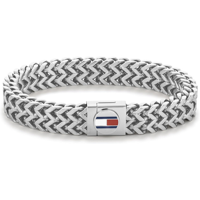 Tommy Hilfiger Браслет для чоловіків з нержавіючої сталі, плетений, срібний або золотий, Tommy Hilfiger