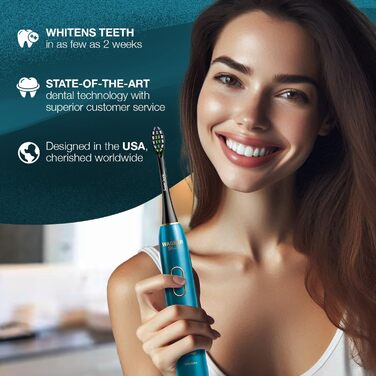 Електрична зубна щітка Wagner Stern IntelliBrush Series Whitening з датчиком тиску. 4 режими чищення, 3 інтенсивності, 8 насадок, елітна подорожня сумка Emerald Wave