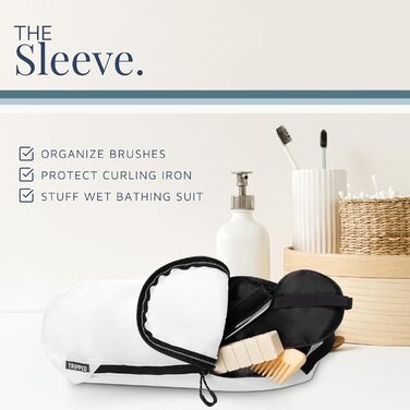 Набір туалетних сумок для подорожей: підвісна сумка + органайзер для косметики TSA + ультралегка сумка-організатор, білий рипстоп