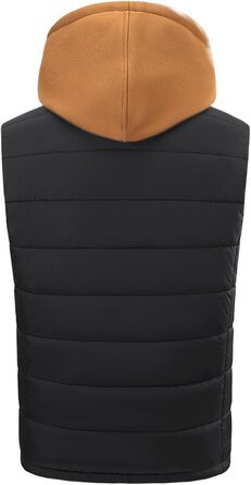 Чоловіча електрична жилетка з капюшоном, 15 зон обігріву, USB, для зими, тепла жилетка-грілка, капелюшон (Колір: Коричневий, Розмір: XXL)