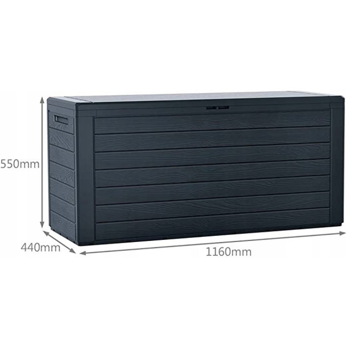 Садова скриня WOODEBOX 280л, антрацит - Prosperplast MBWL280-S433