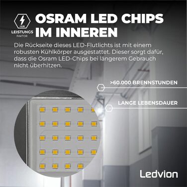 Світлодіодний прожектор Ledvion 100 Вт, 12000 Лм, IP65, 4000K, з швидким підключенням