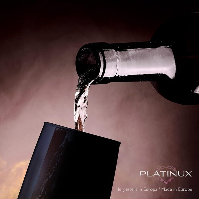 Набір келихів для шампанського PLATINUX, 6 штук, 210 мл, чорний колір