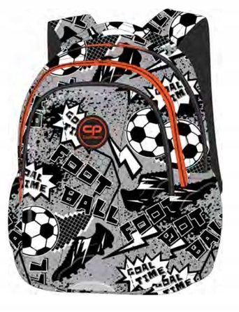 Багатофункціональний шкільний рюкзак CoolPack чорний з принтом 