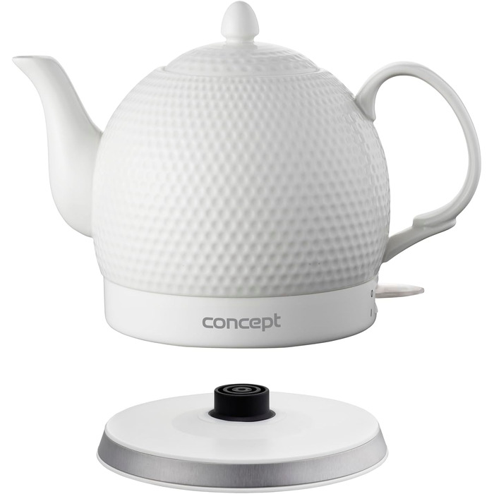 Concept Golf RK0050 Electric Kettle - Ceramic 1.2L, White - 3D Golf Ball Design