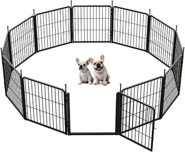 Клітка для цуценят SunsGrove 2 шт., 60 см, міцна, для дому, чорна, антикорозійна, без інструментів (12 шт., 56.5 x 60 см)