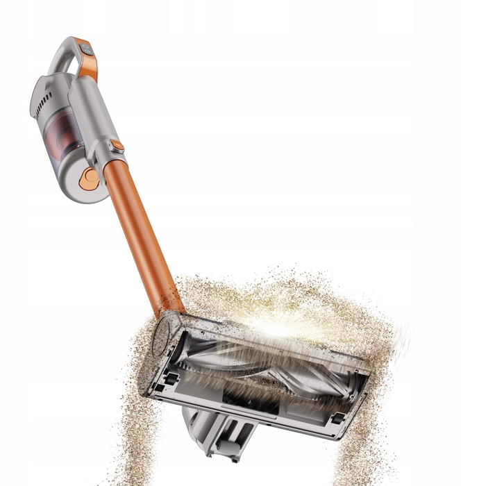 Вертикальний пилосмик TurboTronic TT-IQ9 ORANGE, сріблястий/сірий