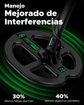 Металошукач Profi з водонепроникною котушкою 11'' DD, глибина виявлення 12''/30 см, висока чутливість до золота, 5 професійних режимів, Pinpoint для срібла