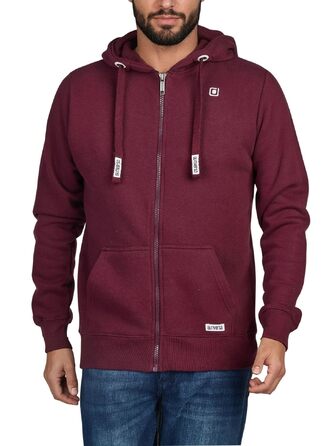 Чоловіча толстовка на блискавці з капюшоном riverso RIVNoah Regular Fit, колір Port Red