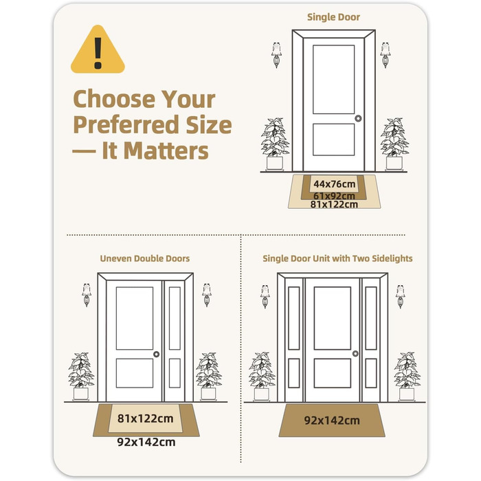 Тонкий килимок для входу COLOR&GEOMETRY, протибрудний та протиковзкий килим у передпокій, вологостійкий підкладник для дверей