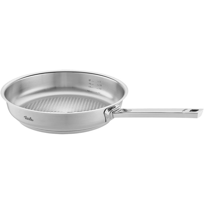 Сковорода Fissler Original Profi Collection з нержавіючої сталі, 24 см з внутрішньою шкалою та Novogrill