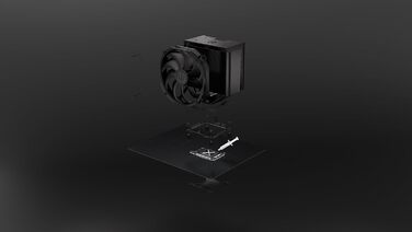 Система охолодження CPU Endorfy Fortis 5 Black з вентиляторами 140 мм та 120 мм, підтримка AM4, AM5, LGA1700, LGA1200, напівпасивний режим