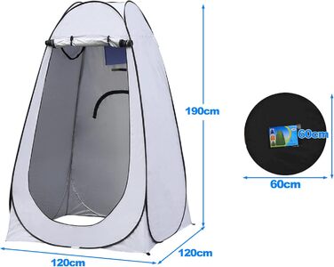 Pop-Up Privacy Tent - Portable Shower & Changing Tent for Beach, Camping, Fishing, Hiking - Waterproof, UV Protection, with Carry Bag