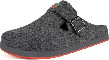 Фетрові тапочки Sisttke для жінок та чоловіків, унісекс, зимові, закриті, з змінним устілком, сірі, 41 EU, 2440