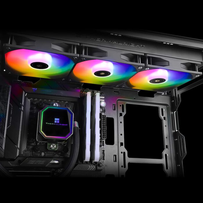 Система рідинного охолодження процесора Thermalright Frozen Prism 360 White ARGB, 360мм, 3 PWM вентилятори, для Intel LGA1700/1851/1200/115x та AMD AM4/AM5, Білий