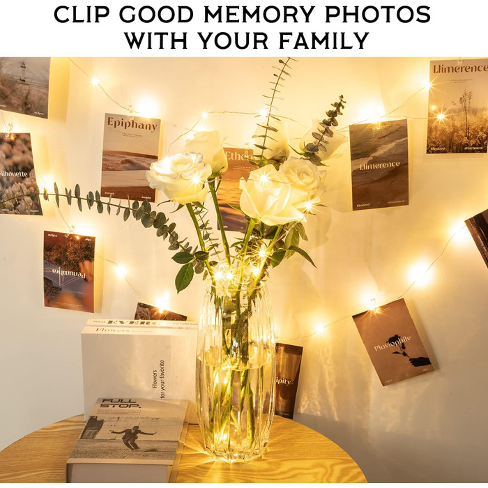 Гірлянда світлодіодна зовнішня/внутрішня 23м, 200 LED, 8 режимів, функція пам'яті, тепле світло, з USB, для декору