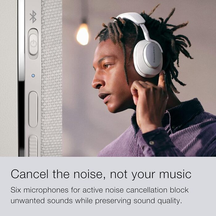Навушники Bowers & Wilkins Px7 S2 Bluetooth з активним шумозаглушенням, бездротові, Qualcomm aptX™ Adaptive, швидка зарядка, 30 годин відтворення, 6 мікрофонів - сірий