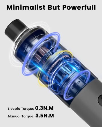 Набір мініатюрної електричної викрутки TANYO 51 в 1 з акумулятором 400mAh, LED-ліхтариком, для ремонту iPhone, ноутбуків, окулярів, годинників (чорний)