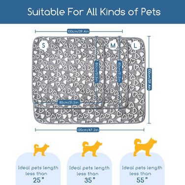 М'який флісовий килимок для собак та котів Nobleza, 120x100 см