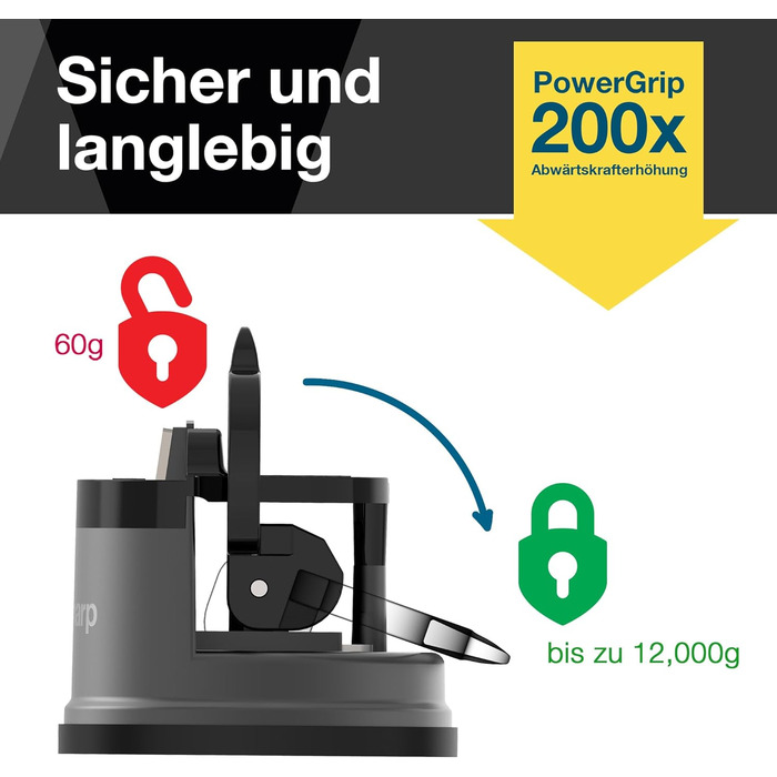 Механічна точилка для ножів AnySharp Pro, метал, PowerGrip, для всіх кухонних ножів, підходить для загартованої сталі та з хвилястою кромкою, світова якість, колір гангметал