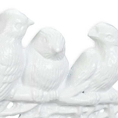 Relaxdays Bird-Themed White Coat Rack