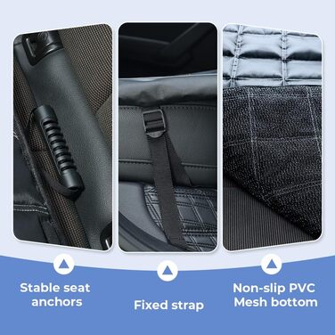 Накидка для собак у машину KYG, 135x147 см, чорна, водонепроникна, захист від подряпин, 4-в-1