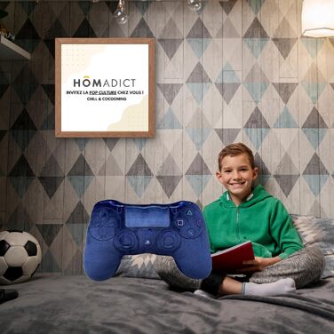 HOMADICT Playstation Pillow, Controller, decorative accessory, soft and fluffy, 40 x 40 cm, official licensed product
