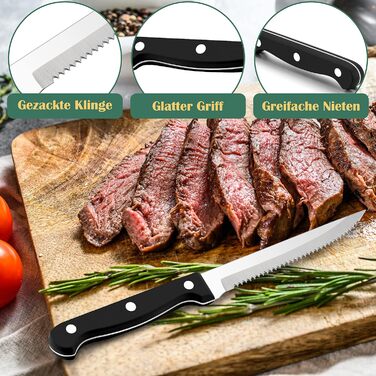 Cutlery Set for 6 People, HaWare 36-Piece Cutlery Set with Steak Knives, Stainless Steel Cutlery Set with Knife, Fork, and Spoon, Elegant Dinnerware Set for Home and Restaurant, Mirror Polished & Dishwasher Safe