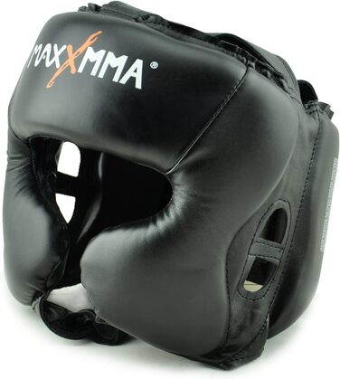 MaxxMMA Headgear L/XL - Boxing, MMA, Kickboxing, Sparring, Karate, Taekwondo - Black