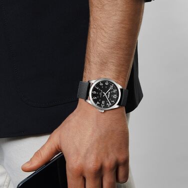 Чоловічий годинник: аналоговий кварцовий годинник на зап'ястя з водозахистом 30M, стильний дизайнерський годинник для чоловіків R015-1, сріблястий, чорний колір