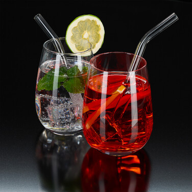 Relaxdays Set of 6 Decorative Drinking Glasses