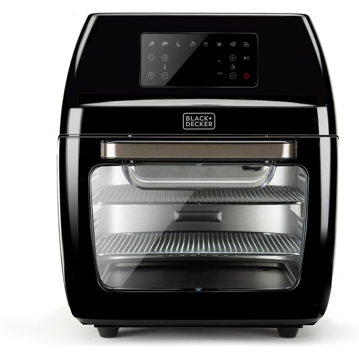 Фритюрниця повітряна BLACK+DECKER BXAF6500E, 1600W, 12л, 8 програм, 80-220°C