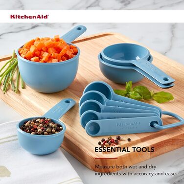 Набір мірних стаканів KitchenAid, 9 предметів, синій оксамит, для кухні