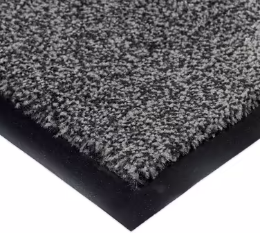 Relaxdays Entry Mat Grey, Indoor Doormat, Large Dirt Trapping Mat, Thin Entrance Mat, Doormat 80x200 cm, Black and Grey