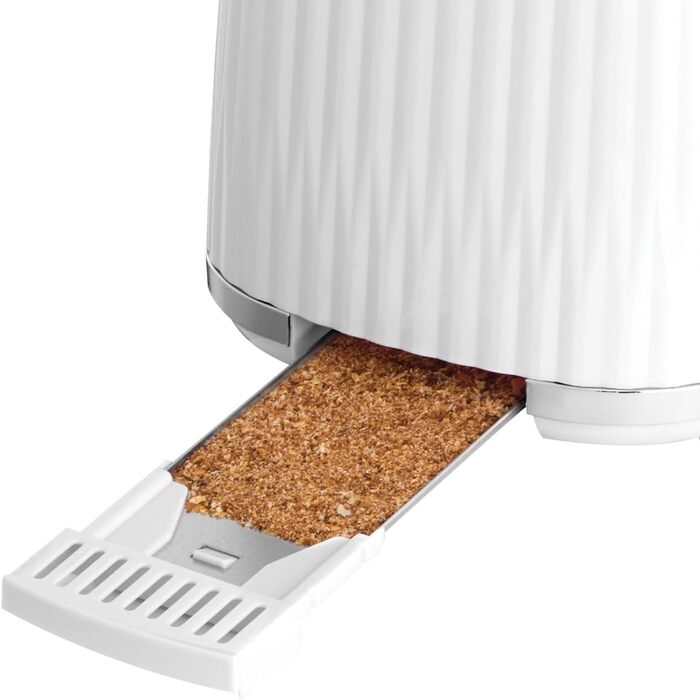 Тостер Russell Hobbs Eden - 2 відділення, 6 рівнів підсмажування, білий