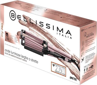 Випрямляч для волосся Imetec Bellissima My Pro Beach Waves GT20 - для створення хвиль та локонів, 100 г, 3 температурні режими