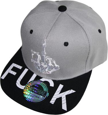 Кепка Snapback Beybey з принтом черепа, сірий колір, стильний дизайн