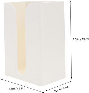 Cabilock Towel Dispenser Wall Tissue Box Wall Mount Under Table Cabinet No Trace Paper Towel Paper Hand Towel Folded Towel Storage Kitchen Bathroom Toilet Office White