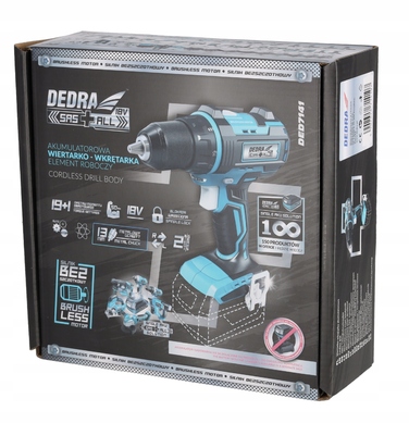 Акумуляторний дриль-шурупокрут DEDRA SAS+ALL 18V DED7141, 50Нм, 13мм