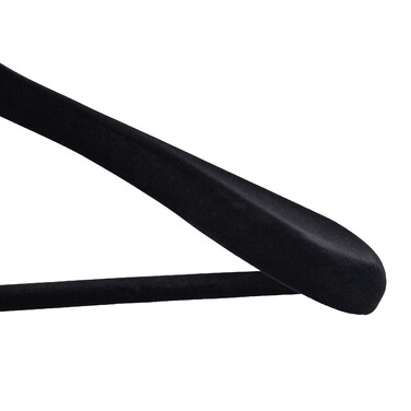 Relaxdays Black Velvet Clothes Hangers, 10-Piece Set