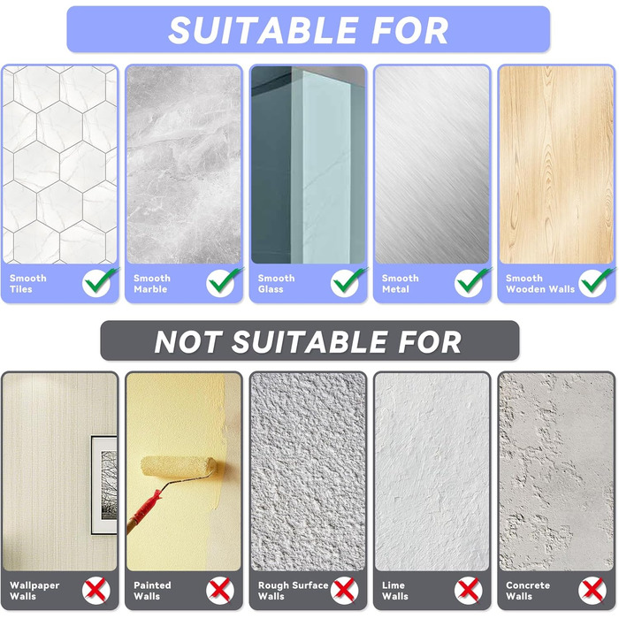 Поличка для душу без свердління, 6 шт. Регулятор для ванної кімнати з тримачем для фену та гачками, поличка для душу з нержавіючої сталі, настінна, самоклеюча, органайзер для ванної кімнати та кухні сірого кольору